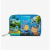 Anime * | Anime Loungefly Pokemon Squirtle Evolutions Small Zip Wallet