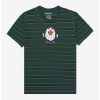 Anime * | Anime Studio Ghibli Princess Mononoke San Mask Embroidered Striped T-Shirt Boxlunch Exclusive