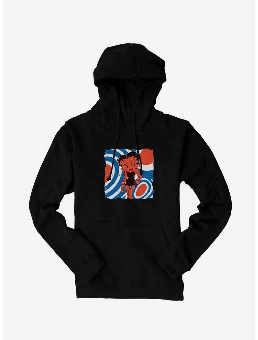 Cartoons * | Cartoons Betty Boop Orange Mod Mood Hoodie