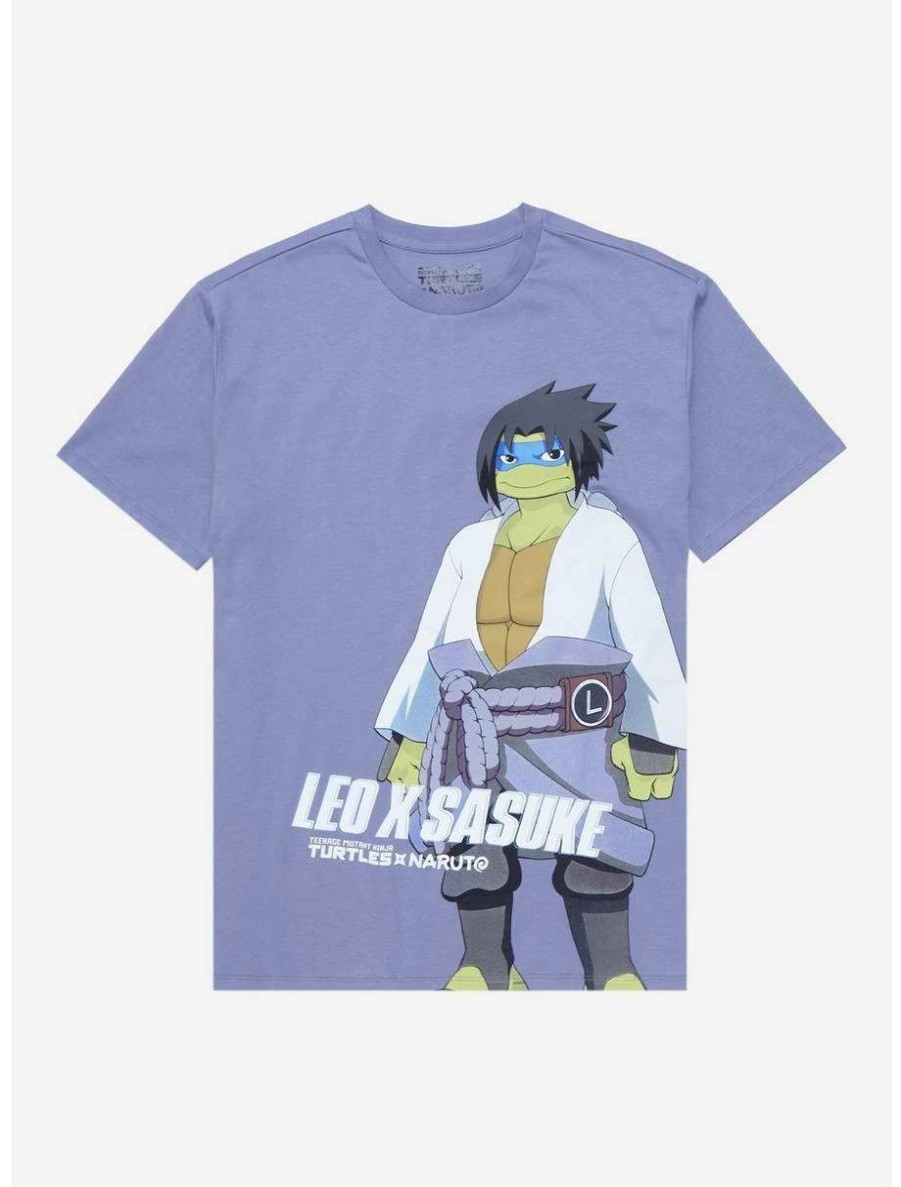 Anime * | Anime Teenage Mutant Ninja Turtles X Naruto Leonardo As Sasuke T-Shirt Boxlunch Exclusive