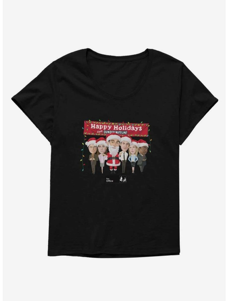 Comedy * | Comedy The Office Happy Holidays Womens T-Shirt Plus Size