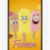 Cartoons * | Cartoons Spongebob Squarepants Frozen Popsicles Framed Poster