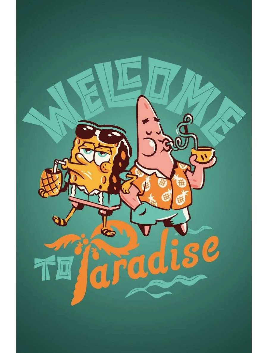 Cartoons * | Cartoons Spongebob Squarepants Welcome To Paradise Poster