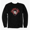 Cartoons * | Cartoons Betty Boop Zombie Love Heart Sweatshirt