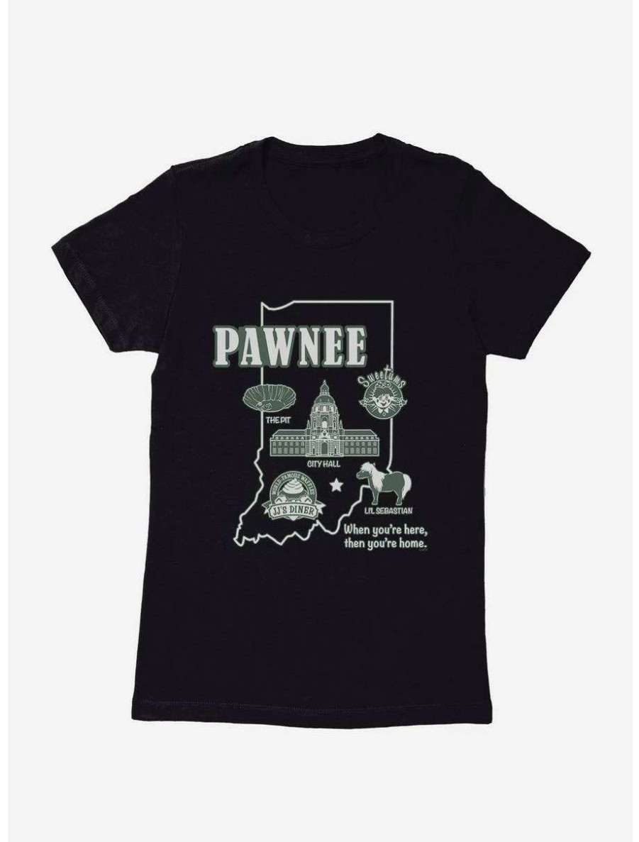 Comedy * | Comedy Parks And Recreation Pawnee Map Womens T-Shirt