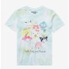 Anime * | Anime Sanrio Hello Kitty And Friends Fruits Tie-Dye Youth T-Shirt Boxlunch Exclusive