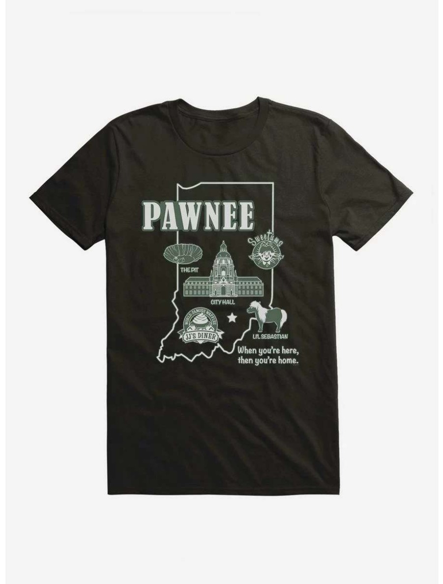 Comedy * | Comedy Parks And Recreation Pawnee Map T-Shirt