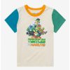 Anime * | Anime Teenage Mutant Ninja Turtles X Naruto Color Block Toddler T-Shirt Boxlunch Exclusive