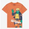 Anime * | Anime Teenage Mutant Ninja Turtles X Naruto Michelangelo As Naruto T-Shirt Boxlunch Exclusive