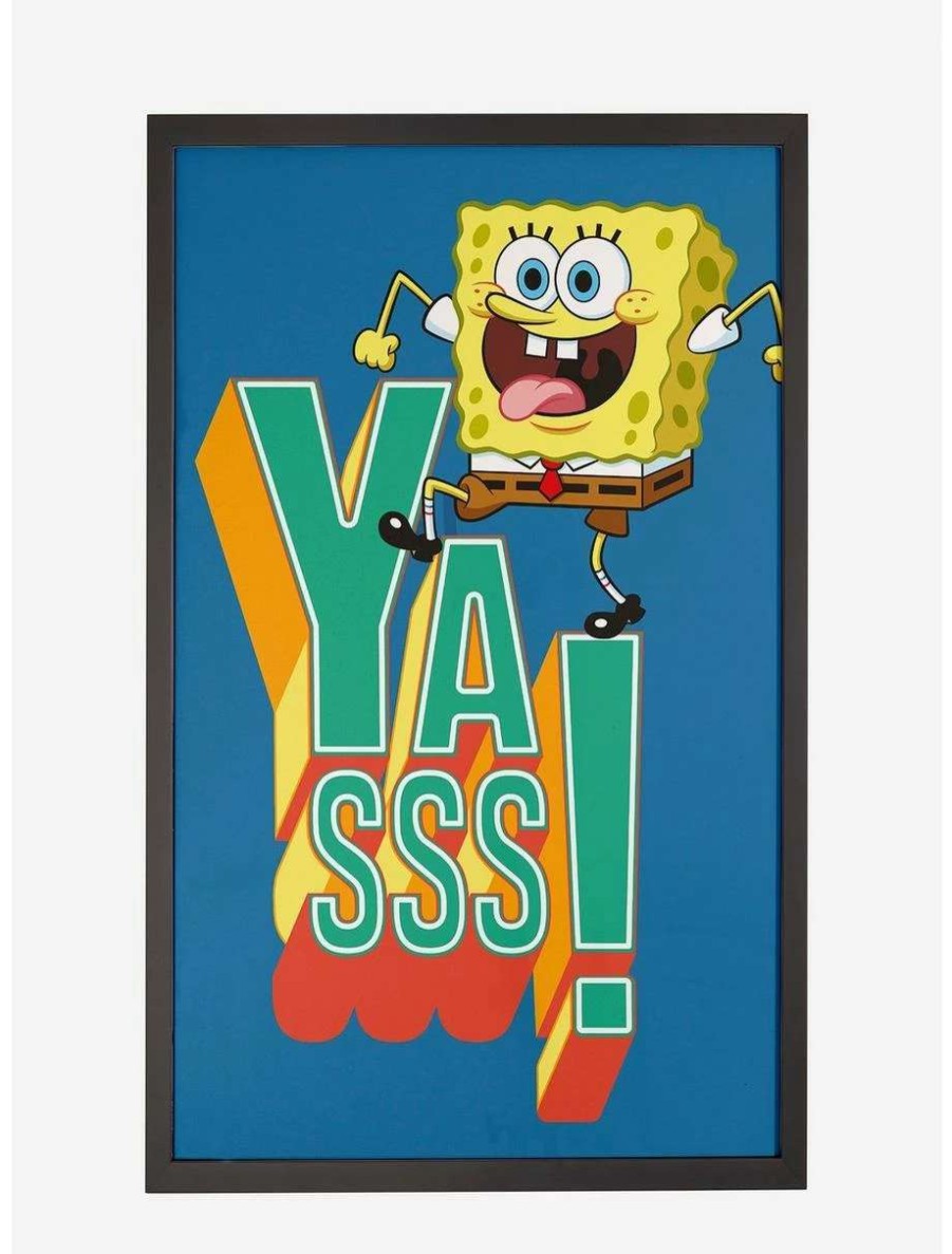 Cartoons * | Cartoons Spongebob Squarepants Yasss! Framed Poster