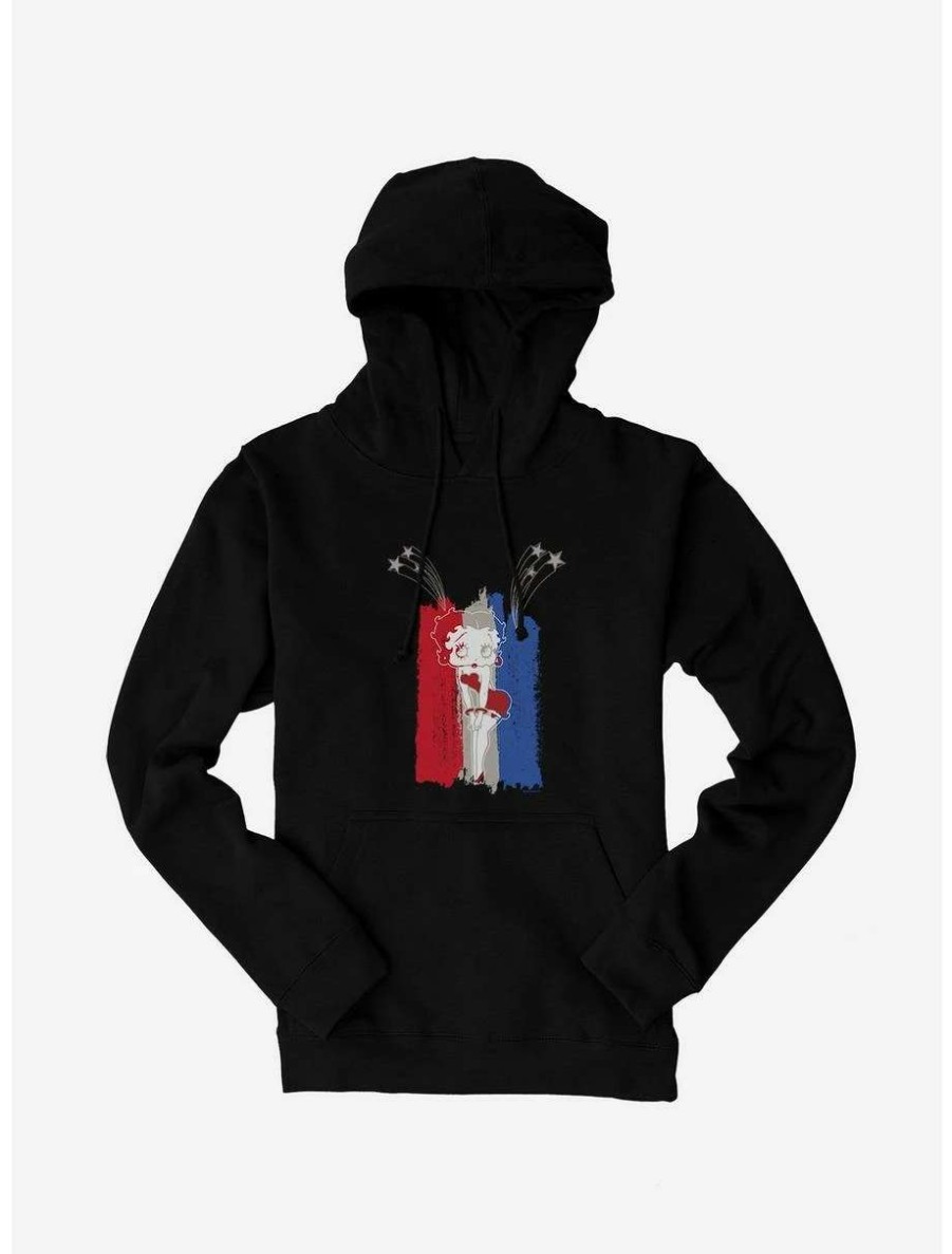 Cartoons * | Cartoons Betty Boop And Blue Fireworks Hoodie