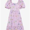 Anime * | Anime Sanrio Fruits Hello Kitty And Fruits Allover Print Smocked Dress Boxlunch Exclusive