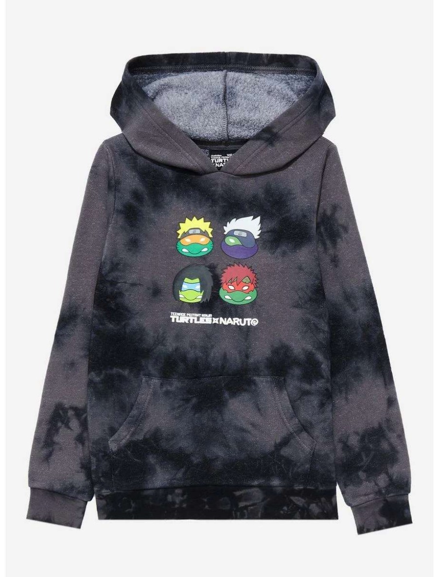 Anime * | Anime Teenage Mutant Ninja Turtles X Naruto Youth Tie-Dye Hoodie Boxlunch Exclusive