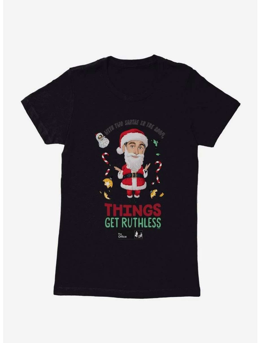 Comedy * | Comedy The Office Two Santas Womens T-Shirt