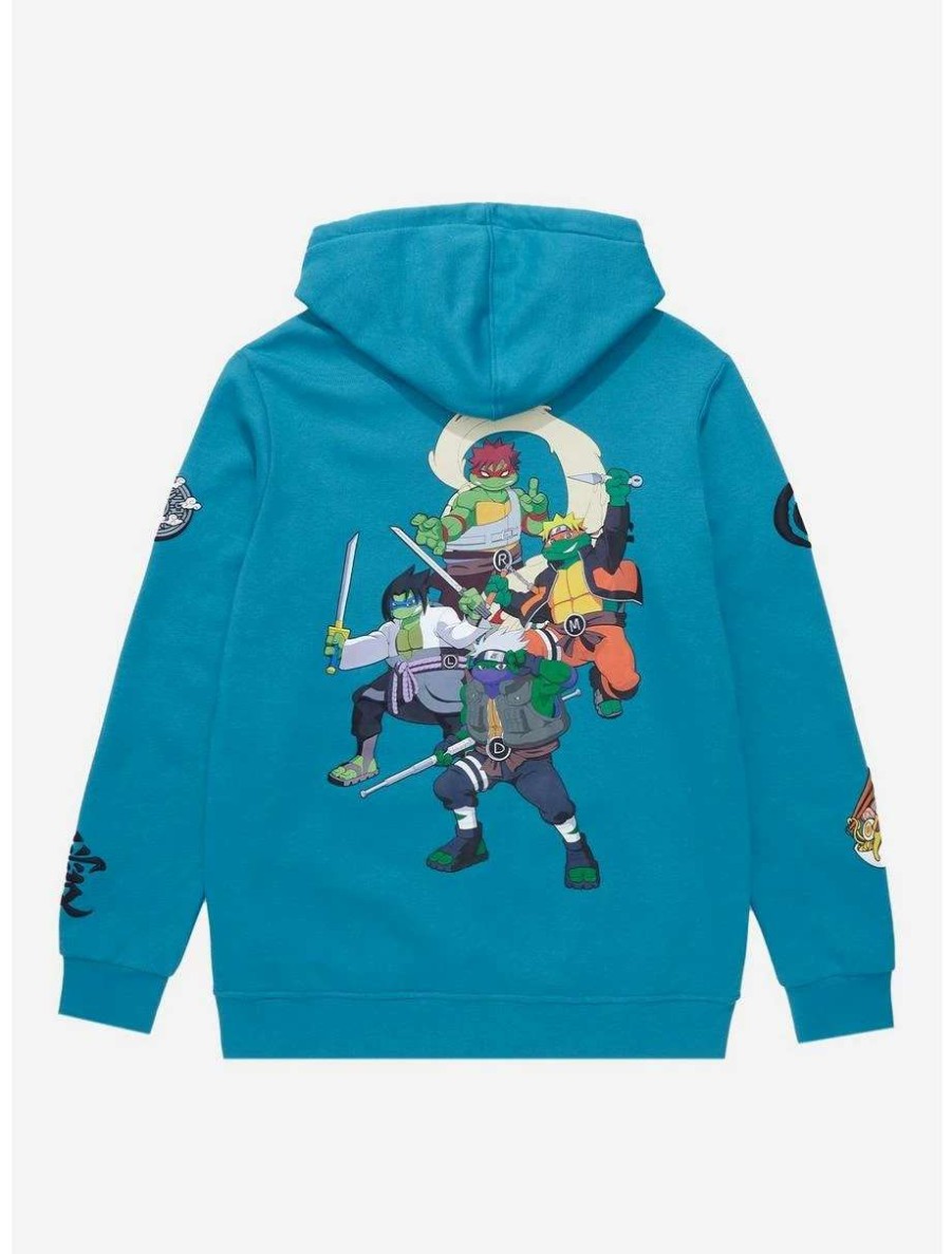 Anime * | Anime Teenage Mutant Ninja Turtles X Naruto Group Shot Hoodie Boxlunch Exclusive