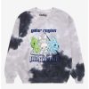 Anime * | Anime Pokemon Galar Region Starters Group Tie-Dye Crewneck Boxlunch Exclusive