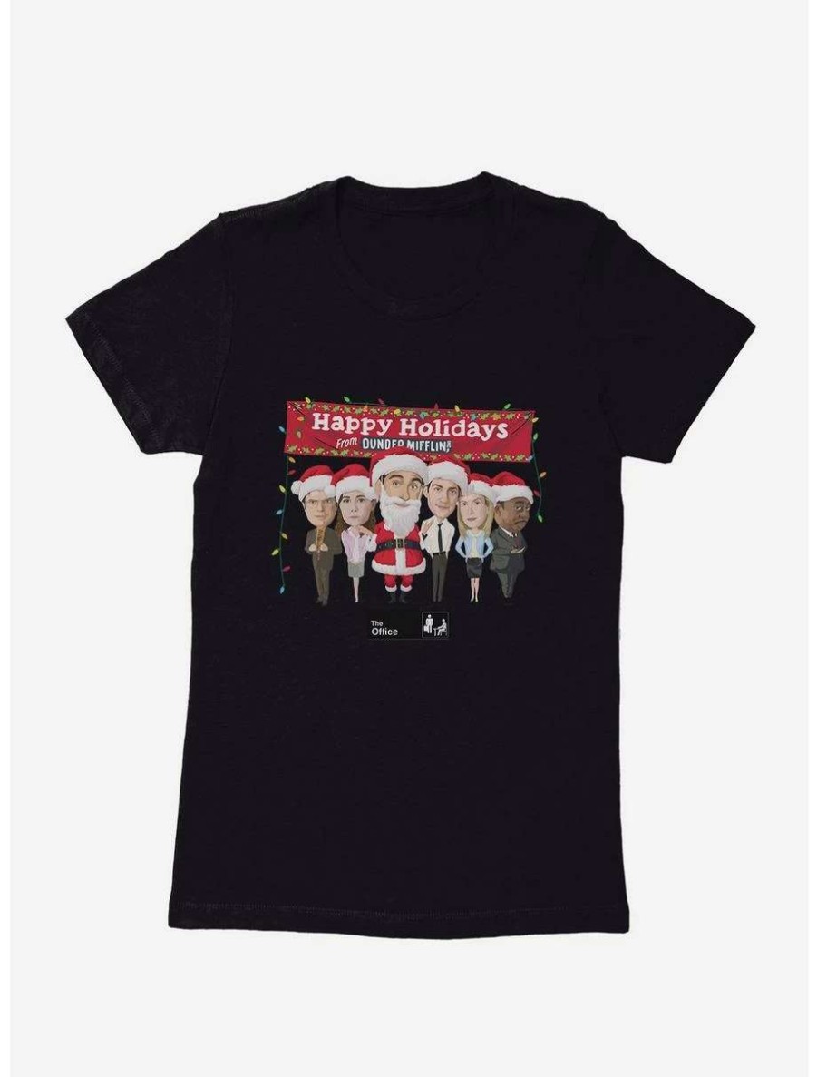 Comedy * | Comedy The Office Happy Holidays Womens T-Shirt