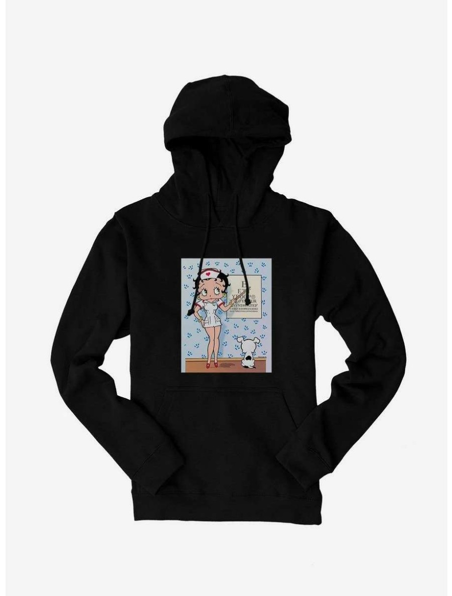 Cartoons * | Cartoons Betty Boop Snellen Eye Chart Hoodie