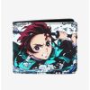 Anime * | Anime Demon Slayer: Kimetsu No Yaiba Tanjiro Kamado Water Breathing Bifold Wallet Boxlunch Exclusive