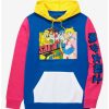 Anime * | Anime Pretty Guardian Sailor Moon Sailor Guardians Group Portrait Color Block Hoodie Boxlunch Exclusive