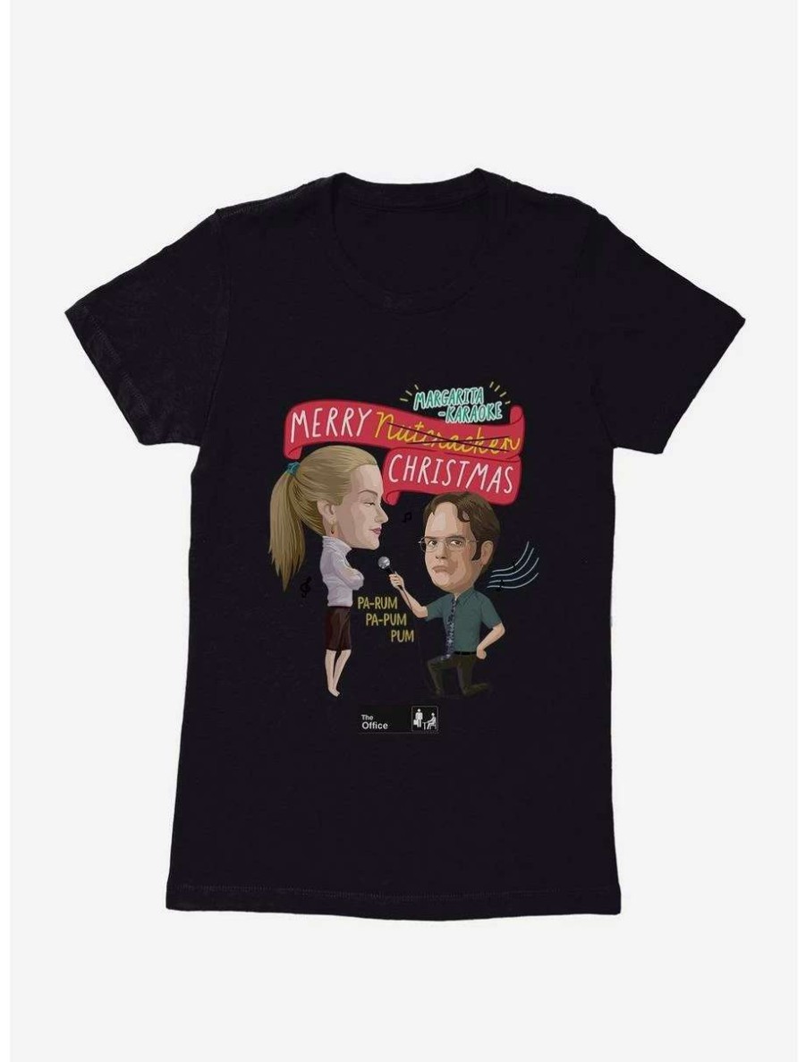 Comedy * | Comedy The Office Margarita-Karaoke Christmas Womens T-Shirt