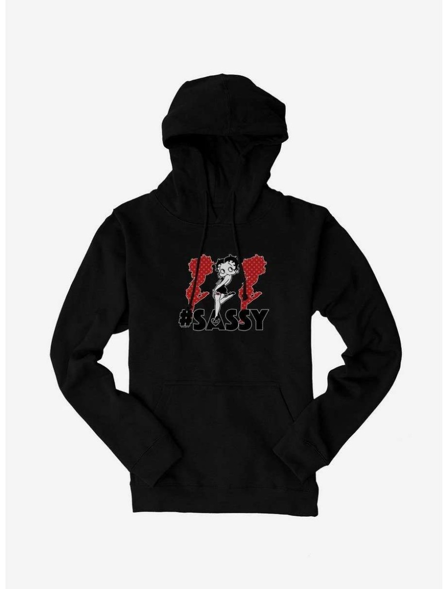 Cartoons * | Cartoons Betty Boop Hashtag Triple The Sass Hoodie