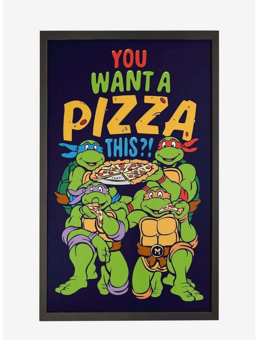 Cartoons * | Cartoons Teenage Mutant Ninja Turtles You Want A Pizza This Framed Poster