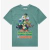 Anime * | Anime Teenage Mutant Ninja Turtles X Naruto Group Shot T-Shirt Boxlunch Exclusive