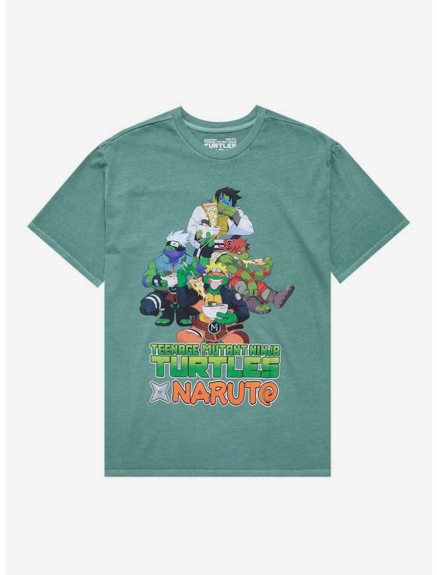 Anime * | Anime Teenage Mutant Ninja Turtles X Naruto Group Shot T-Shirt Boxlunch Exclusive