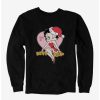 Cartoons * | Cartoons Betty Boop Christmas Love Sweatshirt