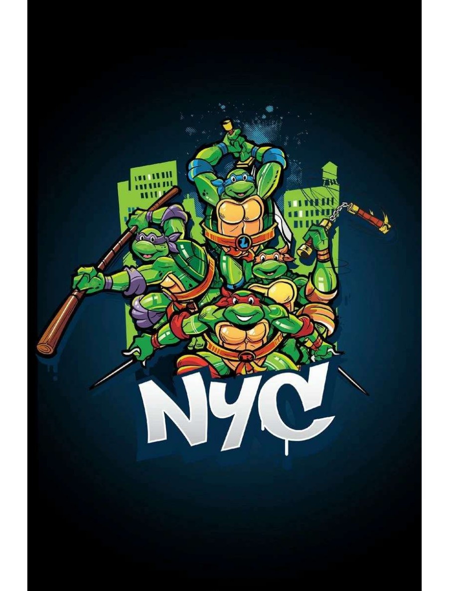 Cartoons * | Cartoons Teenage Mutant Ninja Turtles Nyc Action Pose Poster