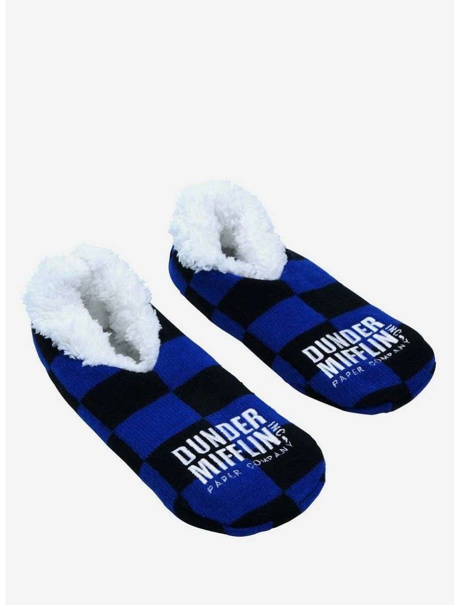 Comedy * | Comedy The Office Dunder Mifflin Logo Slipper Socks Boxlunch Exclusive