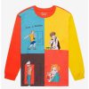 Anime * | Anime Jujutsu Kaisen Lost In Paradise Color Block Long Sleeve T-Shirt Boxlunch Exclusive