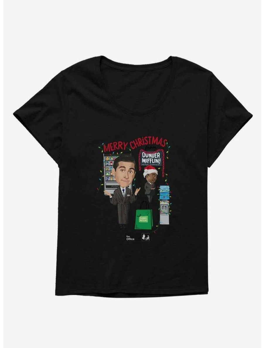 Comedy * | Comedy The Office Dunder Mifflin Christmas Womens T-Shirt Plus Size