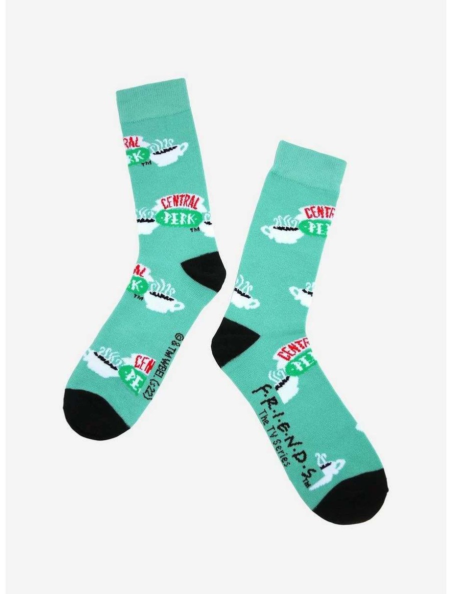 Comedy * | Comedy Friends Central Perk Allover Print Logo Crew Socks Boxlunch Exclusive